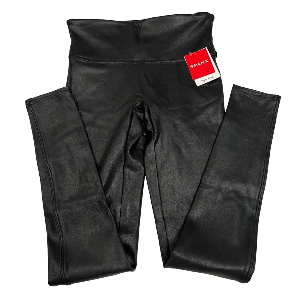 NWT Spanx Black Faux Leather Leggings